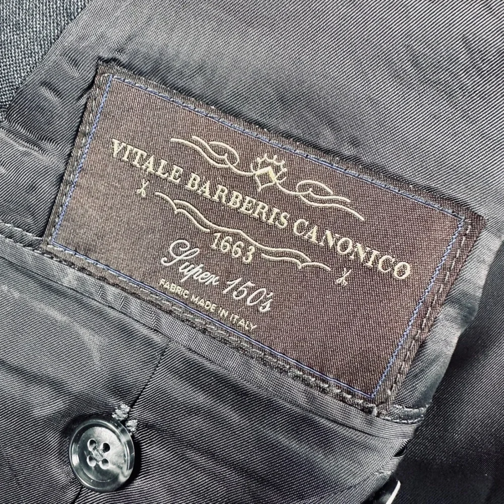 Mode Elegante 50R Vitale Barberis Canonico Super 150s Wool Gray Blazer Jacket